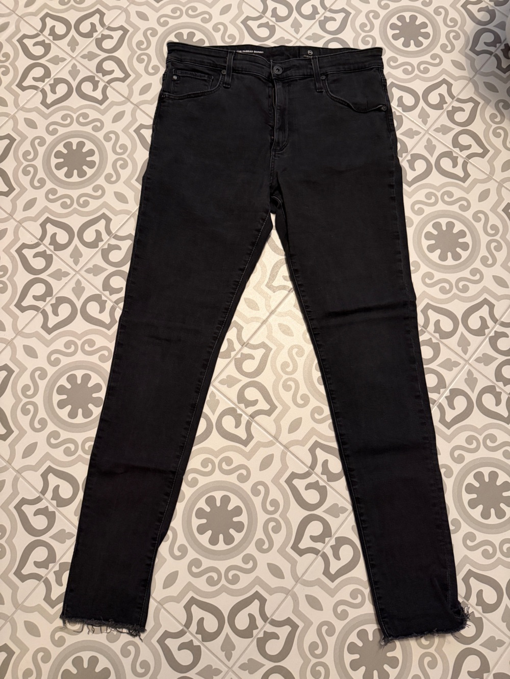 AG Adriano Goldschmied Black Skinny Jeans - Farrah High Rise Skinny